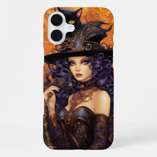 FUNDA PARA iPhone 16 PLUS TARJETA DE TAROT ESPANTOSA DE HALLOWEEN MUJER Y GA