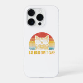 Funda Para iPhone 16 Pro Tarjeta divertida de pelo de gato para amantes de