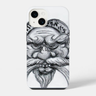 Funda Para iPhone 14 TAROT/ANTIGUO FANTASÍA MÁSCARA GROTESCA Blanco Neg