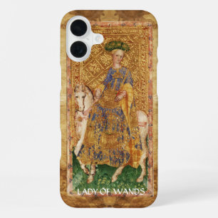 FUNDA PARA iPhone 16 PLUS TAROTS DE RENACIMIENTO ANTIGUO / DAMA DE BASTOS