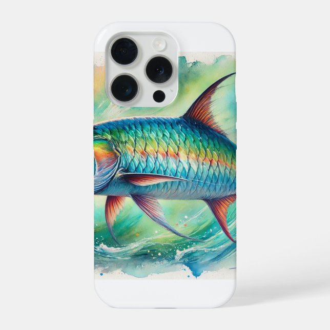 Funda Para iPhone Tarpon fish 051024AREF147 - Watercolor (Reverso )