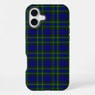 Funda Para iPhone 16 Plus tartan azul verde de cuadros Macneil de Colonsay