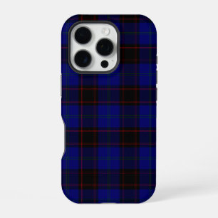 Funda Para iPhone 16 Pro Tartan casero azul y negro a cuadros