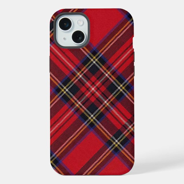Funda Para iPhone Tartán de Stewart rojo (Reverso )