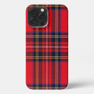 Funda Para iPhone 13 Pro Max Tartán de Stewart rojo