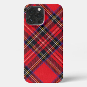 Funda Para iPhone 13 Pro Max Tartán de Stewart rojo