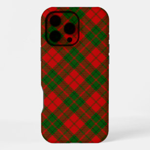 Funda Para iPhone 16 Pro Max tartan Drummond rojo verde a cuadros