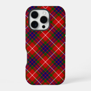 Funda Para iPhone 16 Pro Tartan Fraser rojo verde azul morado a cuadros