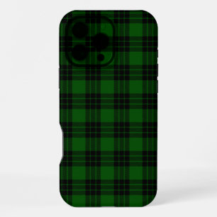 Funda Para iPhone 16 Pro Max Tartan Graham verde negro a cuadros