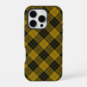 Funda Para iPhone 16 Pro tartan MacLeod amarillo cuadros negros