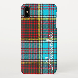 Funda Para iPhone XS Max TARTAN Personalizado Nombre manuscrito impreso col