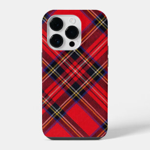 Funda Para iPhone 14 Pro tartan Royal Stewart rojo negro a cuadros