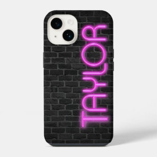 Funda Para iPhone 14 TAYLOR en rosa Luces de neón
