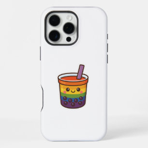 Funda Para iPhone 16 Pro Max Té de burbuja arcoiris LGBTQ+ Orgullo