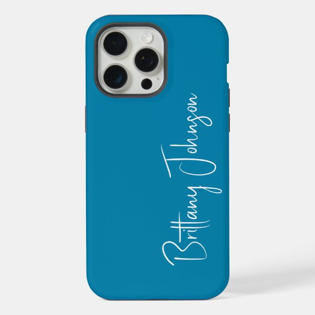 Funda Para iPhone Té verde con monograma (Reverso )