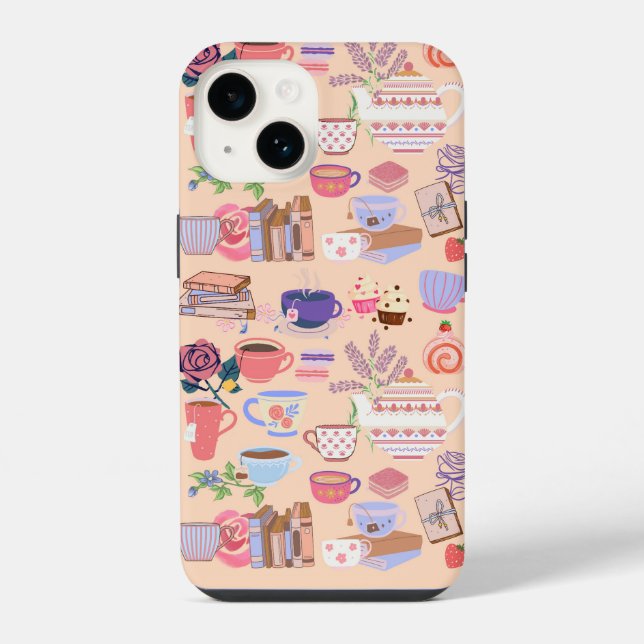 Funda Para iPhone Té y Libros (Reverso )