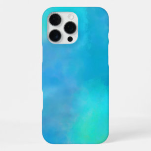 Funda Para iPhone 16 Pro Max Teal Blue Watercolor Nebula Abstract Art iPhone