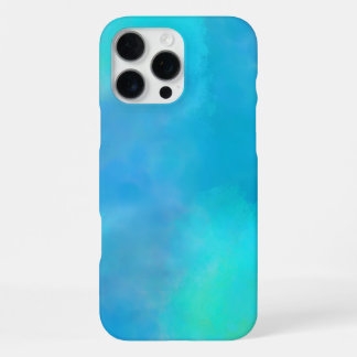 Funda Para iPhone 16 Pro Max Teal Blue Watercolor Nebula Abstract Art iPhone