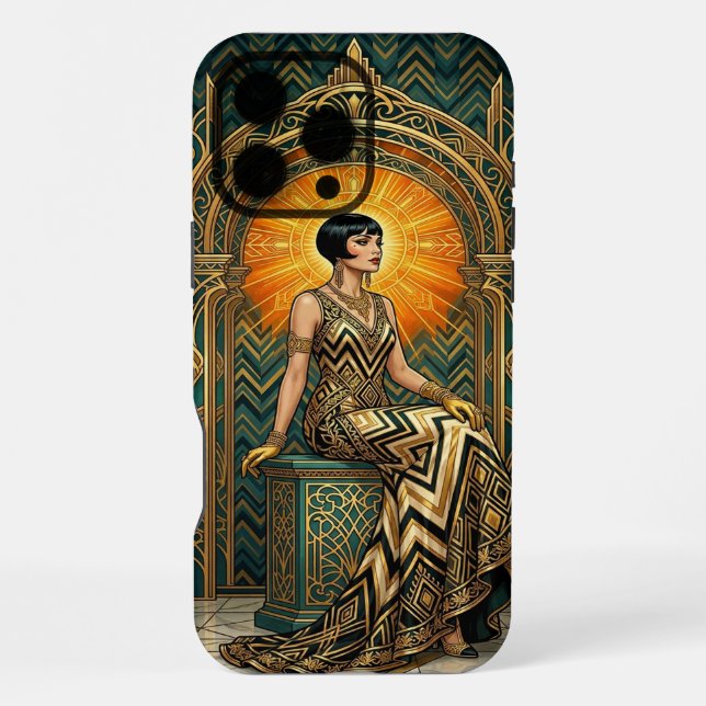 Funda Para iPhone Teal & Gold iPhone 16 Pro Max Case | Elegant Egypt (Reverso )