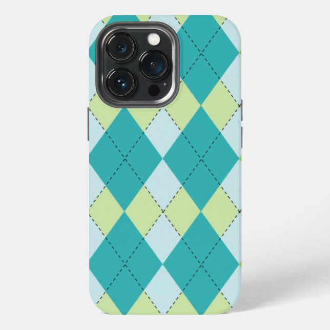 Funda Para iPhone Teal Melon Mod Argyle (Reverso )