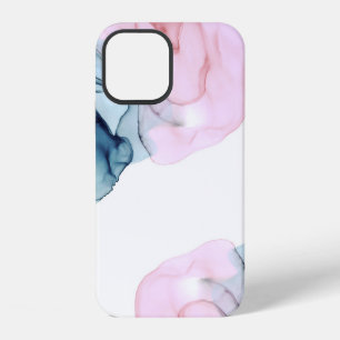 Funda Para iPhone 12 Teal & Pink Etéreo Tinta Fantasía Glam Tendencia