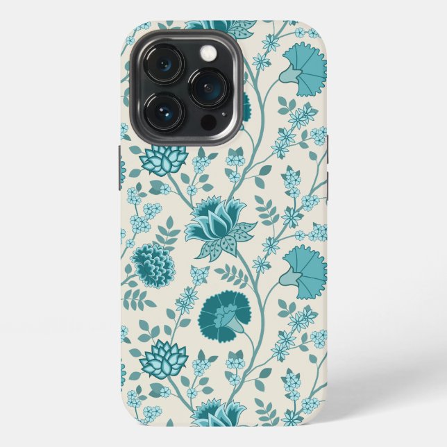 Funda Para iPhone Teatro jacobeo floral grande en crema (Reverso )