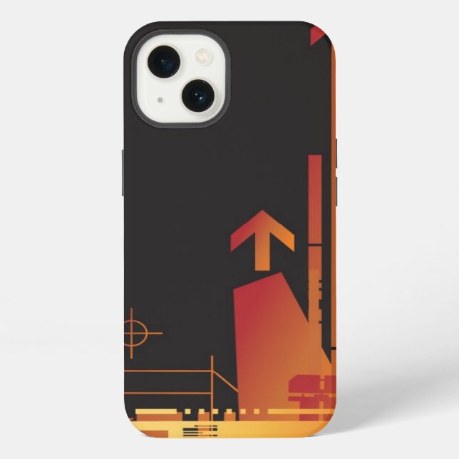 Funda Para iPhone Technical halftone background 2 (Reverso )
