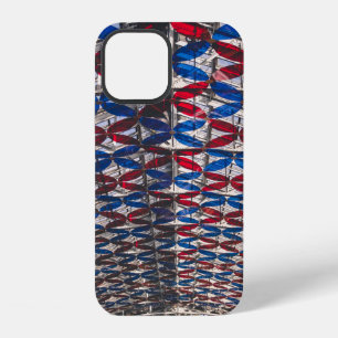 Funda Para iPhone 12 Techo de cristal rojo y azul