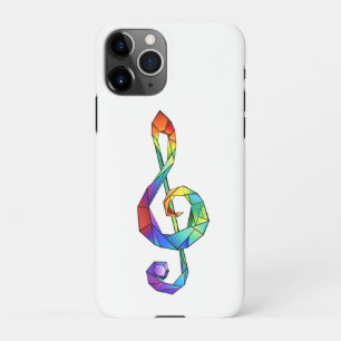 Funda Para iPhone 11Pro Tecla musical arcoiris tremendo clef