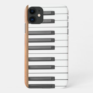 Funda Para iPhone 11 Teclas de piano negras y blancas marfil color made