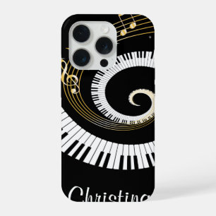 Teclas de piano personalizables y notas musicales 