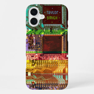 Funda Para iPhone 16 Plus Tecnología de computadora electrónica de PCB genia