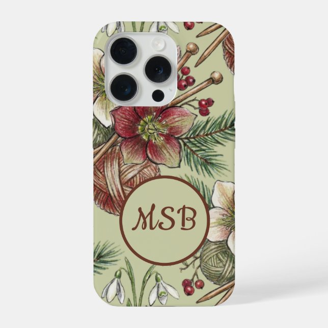 Funda Para iPhone Tejer en Navidad (Reverso )