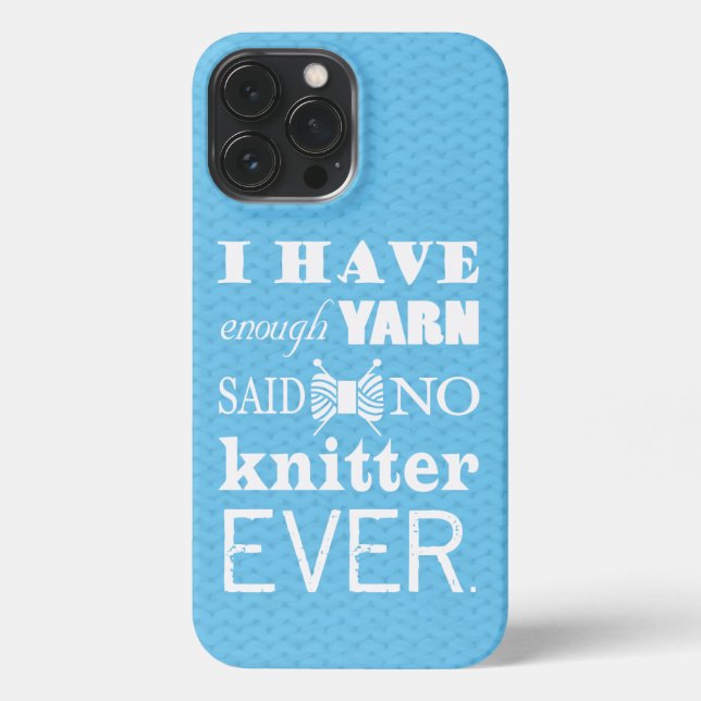 Funda Para iPhone Tejer No Suficientes Artesanías Yarn (Reverso )