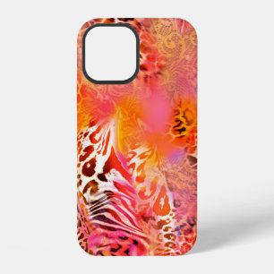 Funda Para iPhone 12 tejido con estampado de piel de leopardo,abstracto