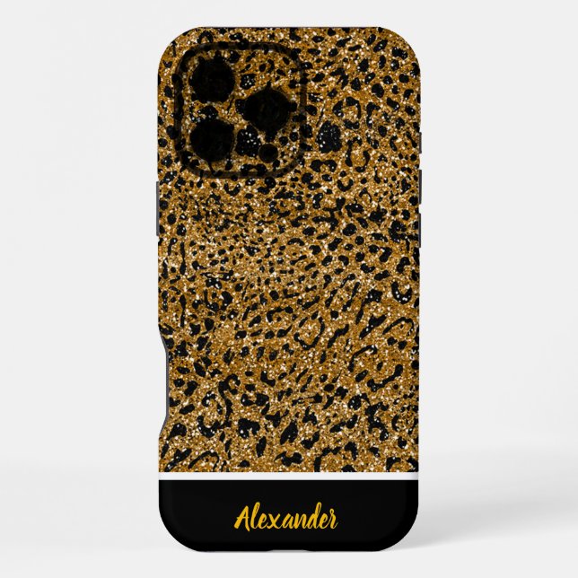 Funda Para iPhone Tejido de estampado de leopardo (Reverso )