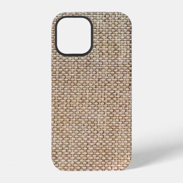 Funda Para iPhone Tela de fondo marrón textil (Reverso )