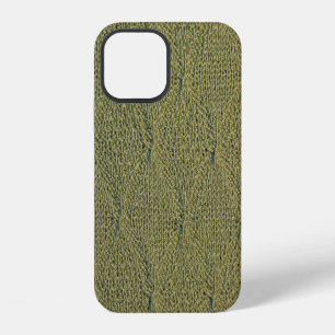 Funda Para iPhone 12 Tela tejida verde: textura de cerca