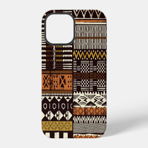 Funda Para iPhone 12 Tela tribal africana, abstracto vintage.