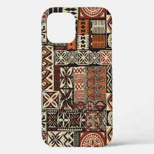 Funda Para iPhone 12 tela tribal hawaiana estilo tapa abstracto parche