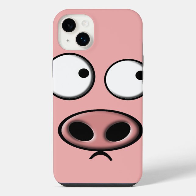 Funda Para iPhone Teléfono de cerdo (Reverso)