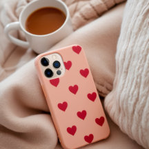 Teléfono del corazón rojo