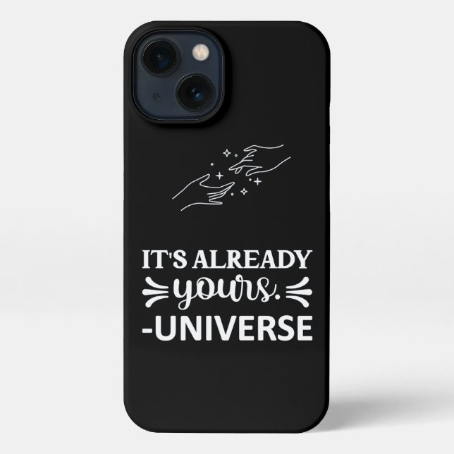 Funda Para iPhone Teléfono estuche blanco "Ya es tu universo" (Reverso )