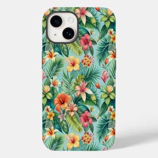 Funda Para iPhone 14 Teléfono floral tropical