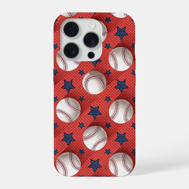 Funda Para iPhone Tema de béisbol (Reverso )