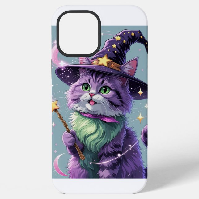 Funda Para iPhone Tema de gato de hechicero (Reverso )