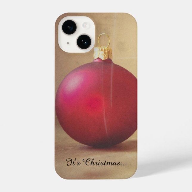 Funda Para iPhone tema de Navidad con bola de Navidad (Reverso )
