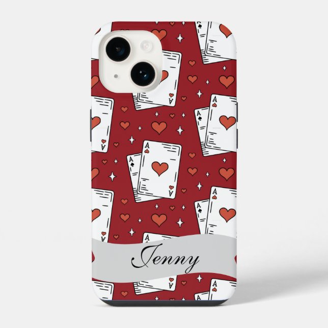 Funda Para iPhone Tema de Póquer Único (Reverso )