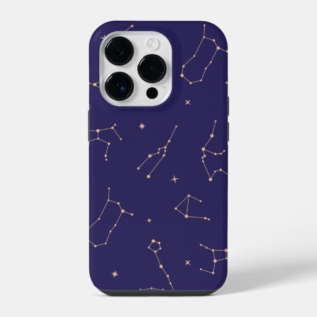 Funda Para iPhone Tema del Solareclipse Estrella de Oro Celestial (Reverso )
