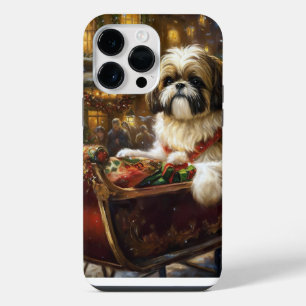 Funda Para iPhone 14 Pro Max Temporada Navideña del Shih Tzu